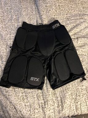 STX Youth Padded Lacrosse Goalie Shorts - Black